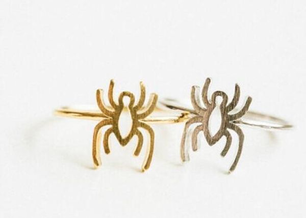 

10pcs/lot fashion latest fashion 18k gold plated rings mysterious spider rings for women wholesale ing, Golden;silver