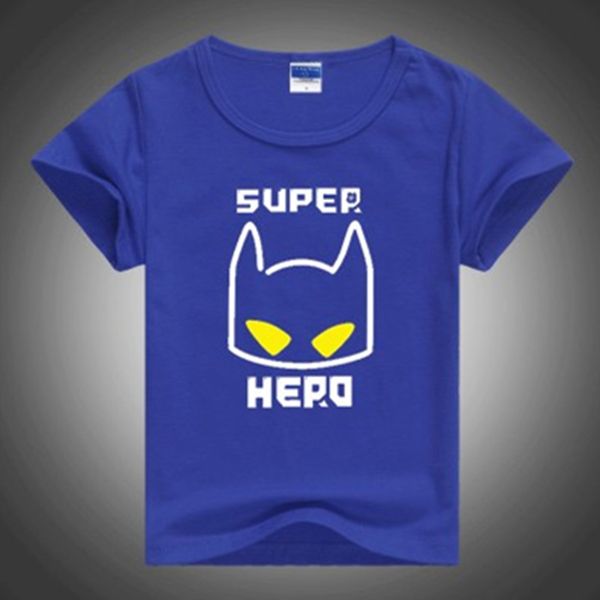 

2017 brand new 3-11y kids short sleeve boys fashion cartoon t-shirt for boys 100% cotton eight colors 10pcs/lot drop shipping, Blue