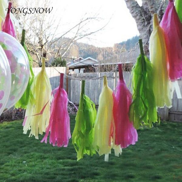 Paper Tassel Tissue Pom Poms Pompoms One Bunting Banner Baby Birthday Party