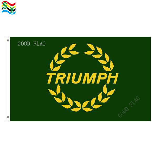 

goodflag triumph green flags banner 3x5 ft 90*150cm polyster outdoor flag