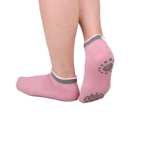 

yoga socks women sports exercise keep balance cotton non slip skid socks yoga pilates pink black socks 4 colors