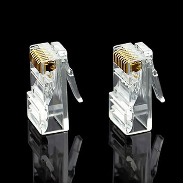 

2017 clear crystal rj45 8p8c cat5 cat6 ethernet lan network cable for utp solid stranded network cable heads 7e