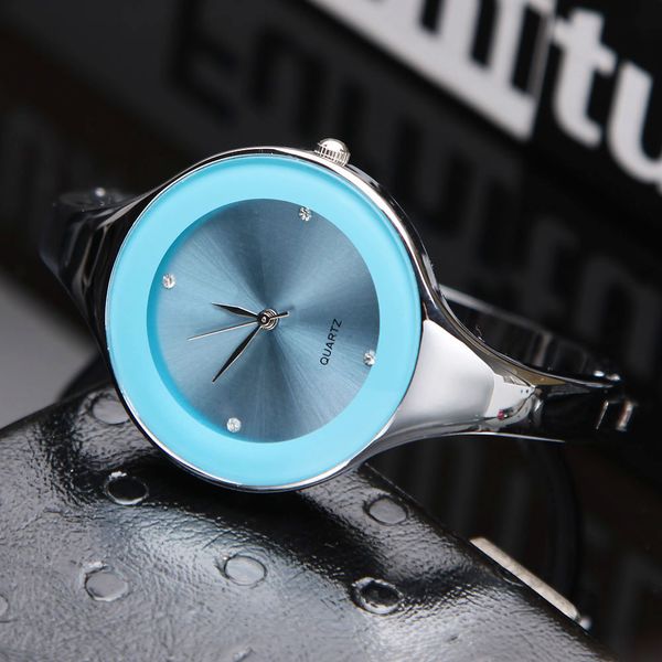 

Модный Бренд женский серебряный Steel Metal Band кварцевые наручные часы-браслет C06