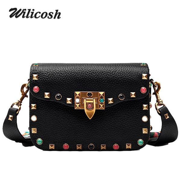 

wholesale- wilicosh brand new mini pu leather women crossbody bags lady colorful strap women shoulder messenger cross body bag 2017 wl407