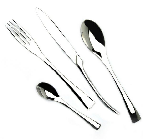 

wholesale 4pcs/lot dinnerware set steak knife dinner spoon fork flatware set sliver western stainless steel cutlery set tableware