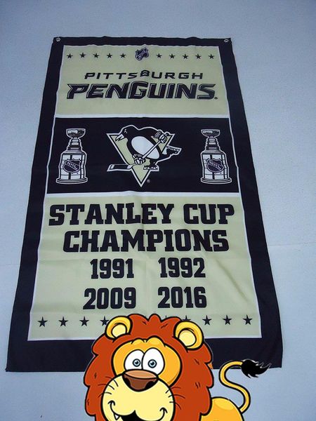 

Флаг Pittsburgh Penguins Hockey Clubhouse, университетский баннер, размер 90X150 CM, 100% полиэстер, НХЛ,