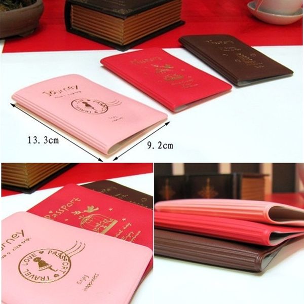 

new nice passport wallets card holders cover case protector pu leather passport credit id holder card document passport case 3colors 4097, Brown;gray