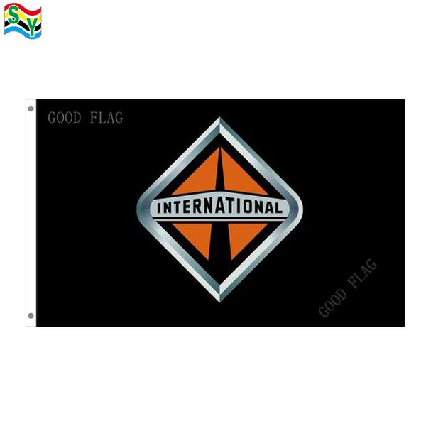 

GoodFlag Бесплатная доставка Международный грузовик черные флаги баннер 3X5 футов 90*150