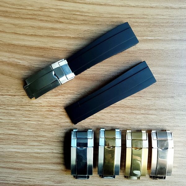 

20 мм ремешок подходит для rolex sub / gmt / ym новый мягкий прочный водонепроницаемый ремешок часы аксессуары с серебряной оригинальной ста, Black;brown