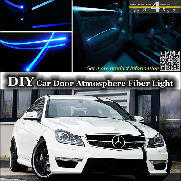 2019 Interior Ambient Light Tuning Atmosphere Fiber Optic Band Light For Mercedes Benz C C63 Mb W202 W203 W204 W205 Door Panel Illumination Refit From