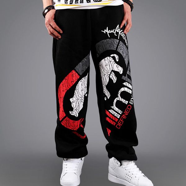 

wholesale- men pants hiphop korean style 2017 new autumn thin male trousers fashion loose teenager plus size black gray sell well