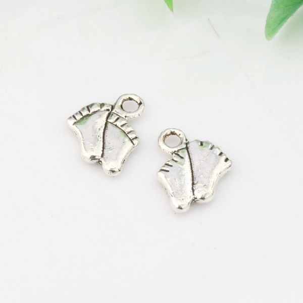 

300pcs ancient silver zinc alloy foot charm pendant diy jewelry 8*11.5mm, Bronze;silver