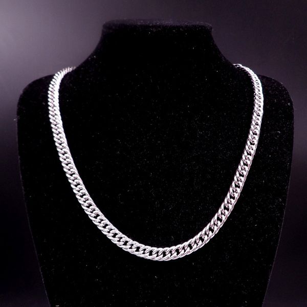 

9mm cool silver stainless steel men's curb chain necklace 24inch jewelry charm
