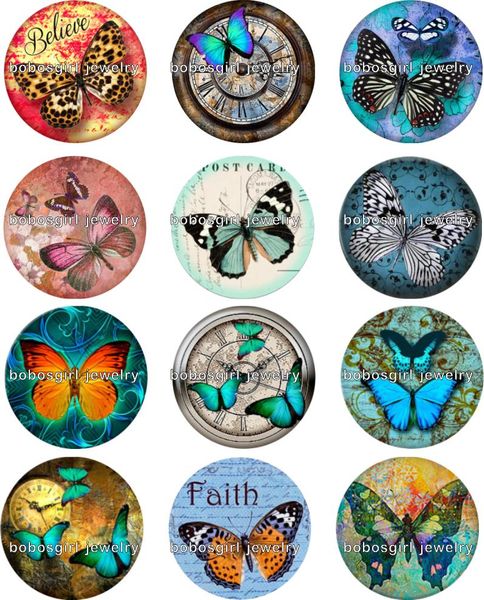 

butterfly snap button jewelry charm popper for snap jewelry good quality 12pcs / lot gl221 jewelry making, Crystal