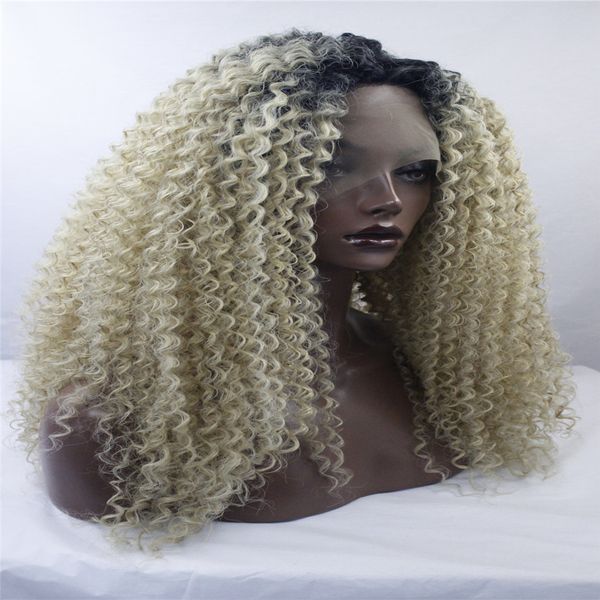 Fashion Wigs Lave Front Wigs Afro Black Mixed Ash Blonde Hair