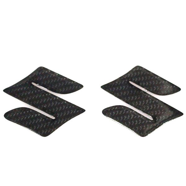 Schwarzes Kohlenstoff Motorrad Emblem Abzeichen Abziehbild 3D Behalter Rad