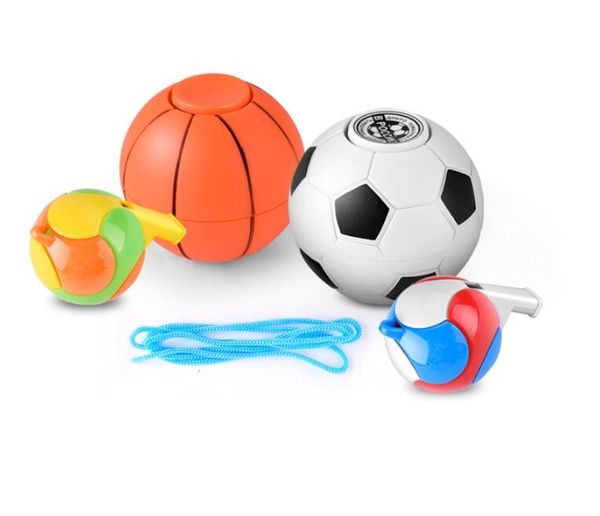 

mini football basketball whistle fidget spinner hand spinner cube anti stress deskball toy finger spiner gift