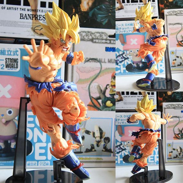 

9" dragon ball z master stars piece msp no.18 super saiyan son goku gokou 24cm boxed pvc action figure model in stock