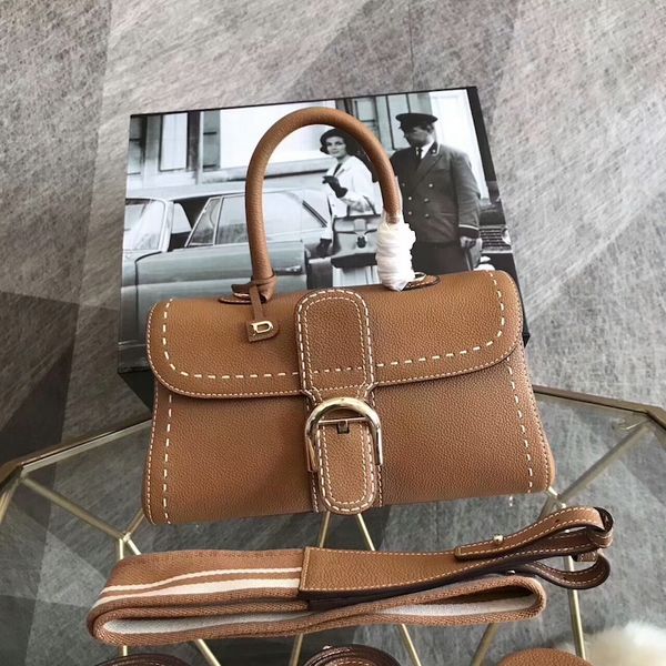 

Luxury women fa hion delvaux brillant bag brown color 2 hand bag houlder bag