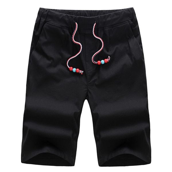 

wholesale-2016 summer men's chinese style shorts solid color cotton beach shorts men casual short trousers big size 5xl, White;black