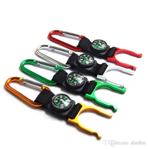 

Multifunction Mountaineering Carabiner Compass Keychain Key Chain Camping Hiking Water Bottle Clip Hook Buckle Lock Strap Holder