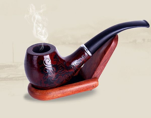 Modello manuale Annatto Pipe Smoking Tobacco Pipe Bent Type Gift Set spedizione gratuita