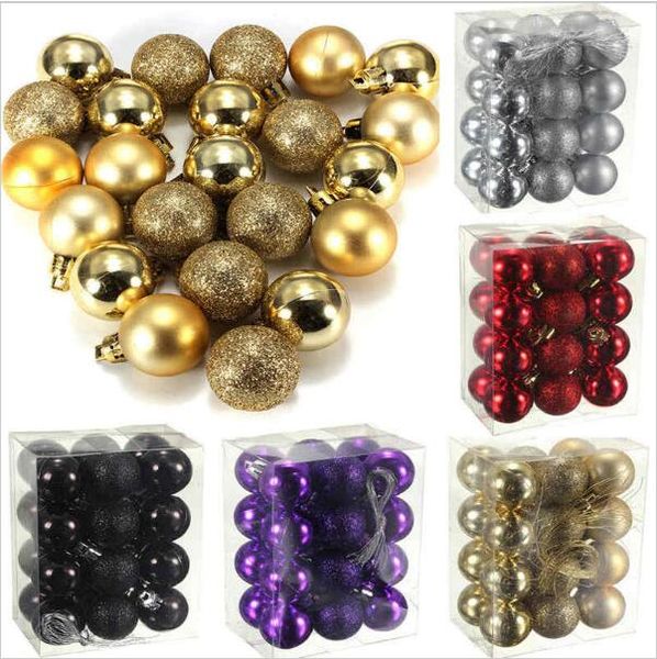 

Новогоднее украшение Рождества 24Pcs / Set Блеск Шикарные рождественские шары Baubles Xmas