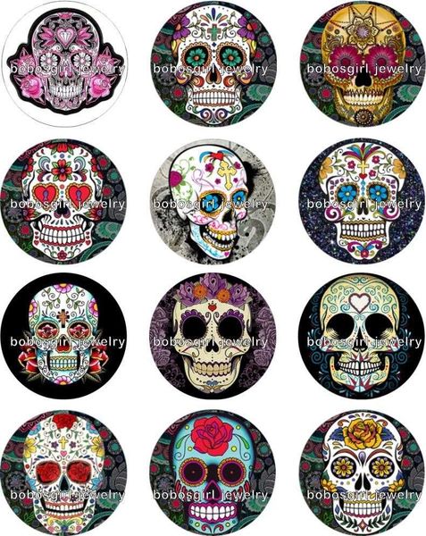 

skull snap button jewelry charm popper for snap jewelry good quality 12pcs / lot gl216 jewelry making, Crystal