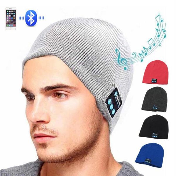 

elling wireless bluetooth headphones music hat smart caps headset earphone warm beanies winter hat with speaker mic for sports 1pcs/lot