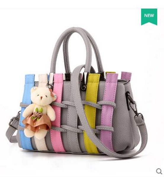

2016 black special offer bags pink grey new fashion handbags edition tide bag lady handbag satchel all-match woven bag. colorful listing