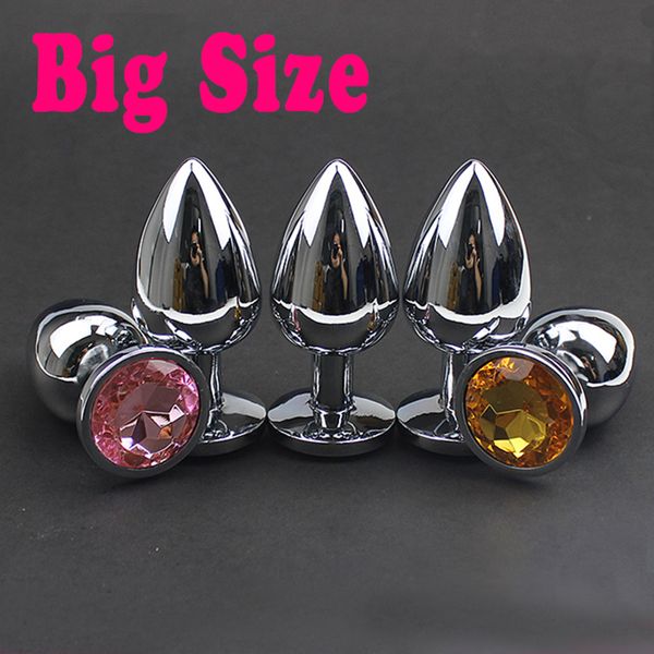Anal Plug Lingerie - Big Metal Anal Plug Sexy Crystal Jewelry Large Stainless Steel Butt Plug  Anus Sex Toys For Women Men Erotic Sex Products Shop 17901 Adult Lingerie  Xxx ...