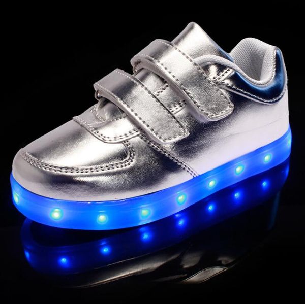 

Fashion Children LED light Shoes Kids Sneakers Fashion USB Charging Luminous Lighted Boy Girl Sports Shoes chaussure LED enfant 8 Colors