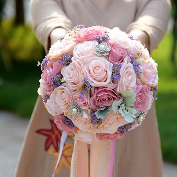 

Джейн Вини 2018 Новая Роза Искусственные Свадебные Цветы Свадебные Букеты С Криста