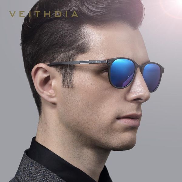 

VEITHDIA Unisex Retro Aluminum Magnesium Sunglasses men Polarized Lens Vintage Eyewear Accessories Sun Glasses Oculos de sol 6680