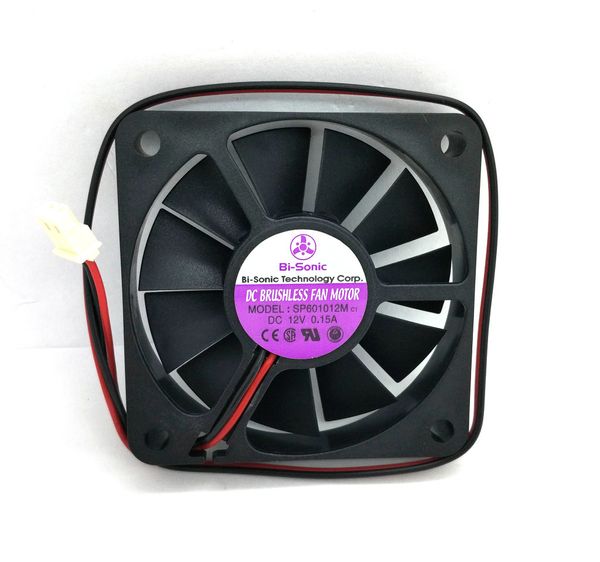 Novo Original Bi-Sonic SP601012M 60*60*10MM 6cm 12V 0.15A 2 linhas ventilador de refrigeração