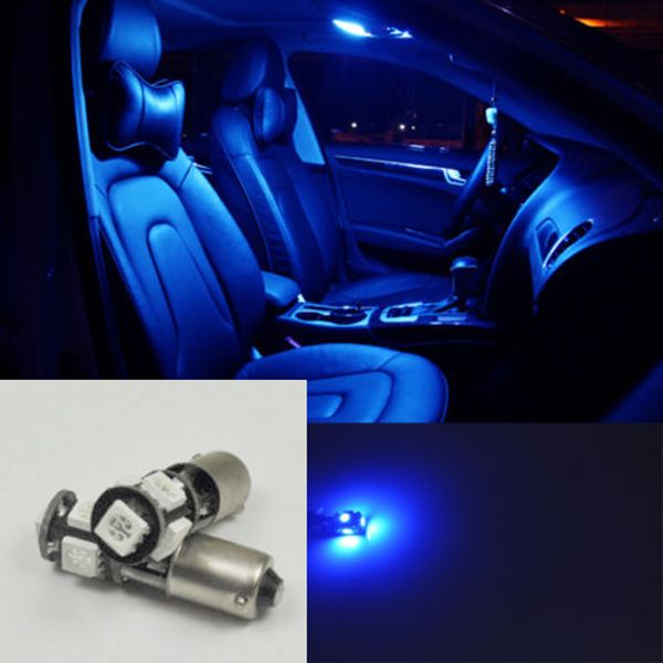 

4pcs blue white 5-smd led lights interior dome map width light for audi a4 b5 b6 12v
