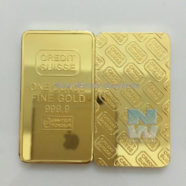 

1 oz credit suisse 24k .999 gold clad bullion bar ingot extremely rare ing