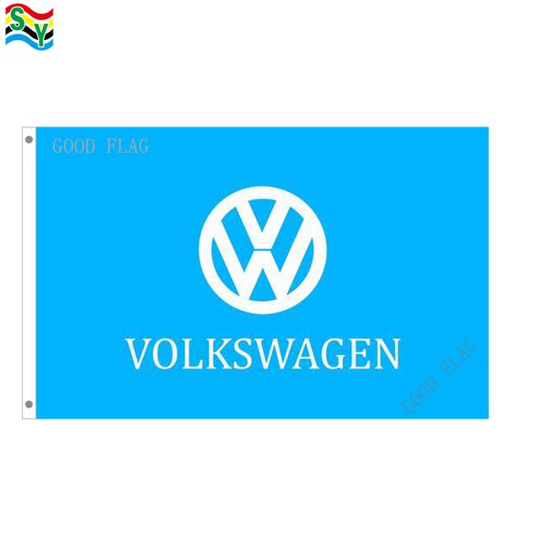 

goodflag volswagen blue flags banner 3x5 ft 90*150cm polyster outdoor flag