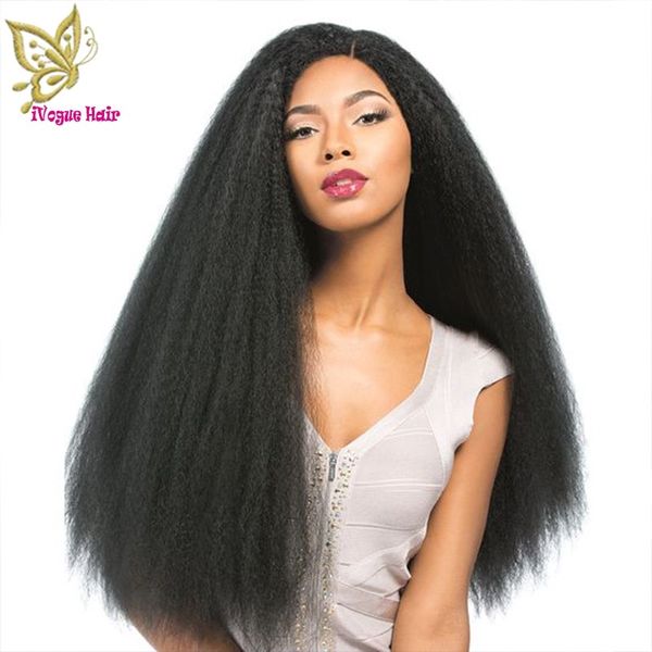 

180% density unprocessed virgin brazilian human hair wig front lace yaki straight full lace wig human hair front lace wigs, Black;brown