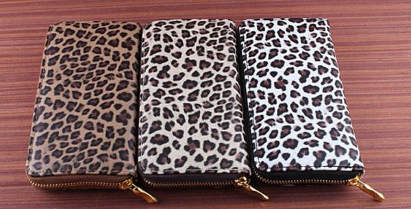 2017 neue stil mann tasche Neue mode frauen Lange brieftaschen Weibliche leopardenmuster geldbörse persönlichkeit kartenhalter reißverschluss taschen brieftasche kostenloser versand