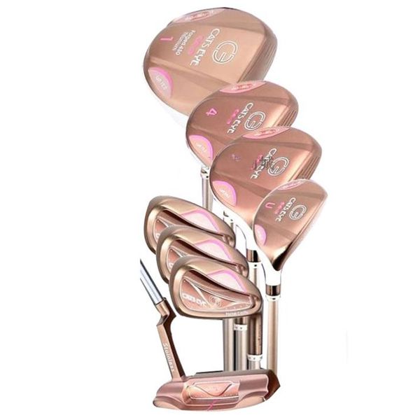 

new womens golf clubs cat eyes golf complete set of clubs driver+fairway wood+putter graphite golf shaft and headcover ing