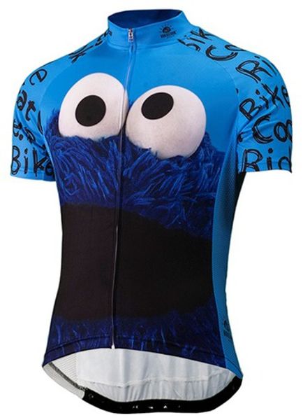 

wholesale-2016 summer men cookie bicycle exercise cycling clothing thin wicking cycling jersey 2xs-6xl, Black;red