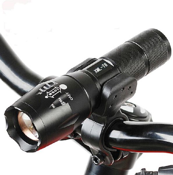 

2600 lumens 5 mode bicycle light t6 led front torch waterproof + torch holder ing