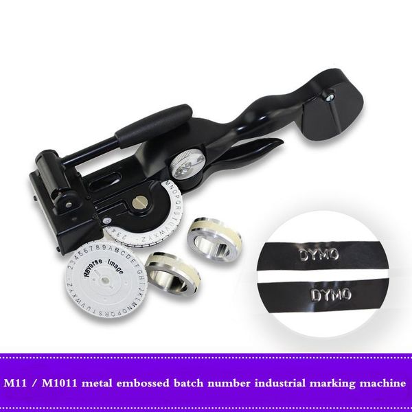 

dymo manual labeling machine m-1011 m-11 metal embossing batch number industrial belt engraving typewriter