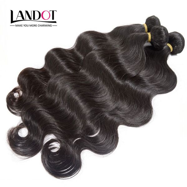 Virgin Weave Brasileiro Body Wave Bundles Top 10a Não Processado Peruano Indiano Malaio Cambojano Humano Pode Descolorir 2 Anos de Vida