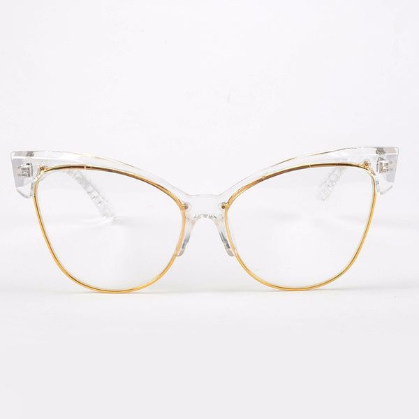 

royal girl cat eye eyeglasses frames women glasses brand designer optical glasses with bag ss021, White;black