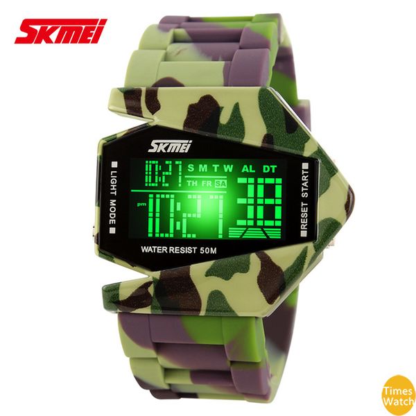 Новинка 2016 года SKMEI F 0817 часы для самолетов неоновый свет крутые часы мужские часы детские часы подарок