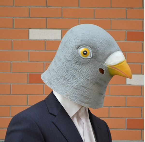 

pigeon head mask creepy animal halloween costume theater prop novelty latex rubber ing