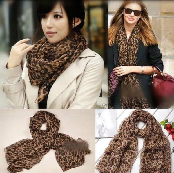 

ooa2967 leopard shawl 150*48cm scarves chiffon autumn shaped leopard pring u scarf long scarf printed wrap xpkqm, White;black