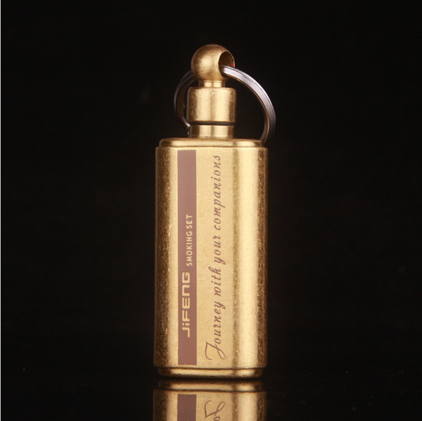 

jifeng pure copper high-quality portable 15ml oil bottle with key ring , small kerosene bottles